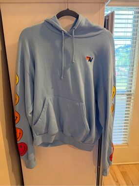 Aviator Nation Smiley Sunset Relaxed Pullover - side XS!